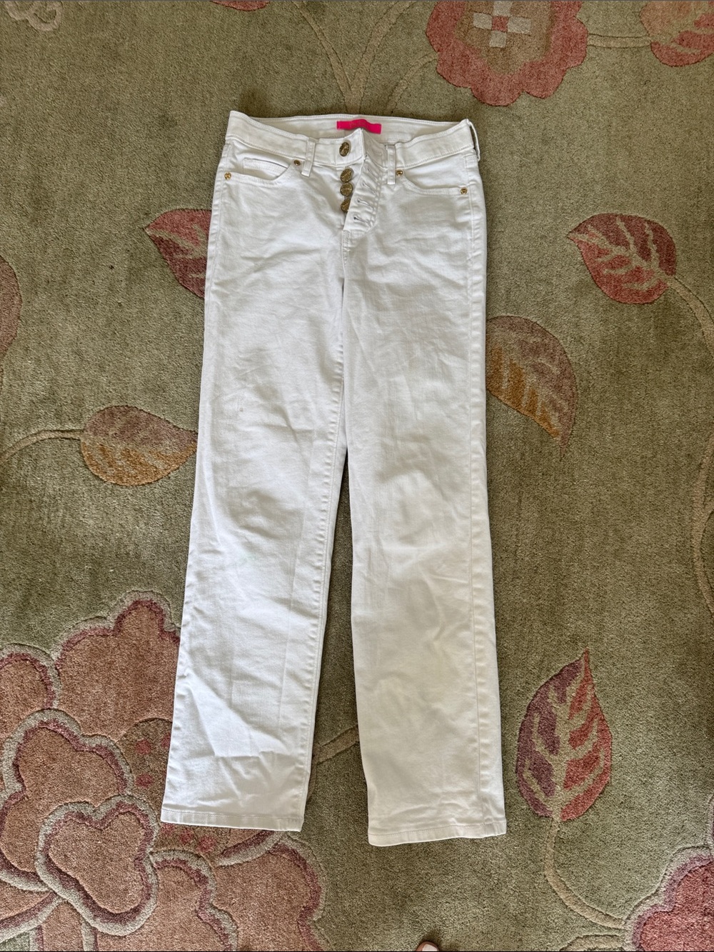 Women's White Straight-Leg Jeans